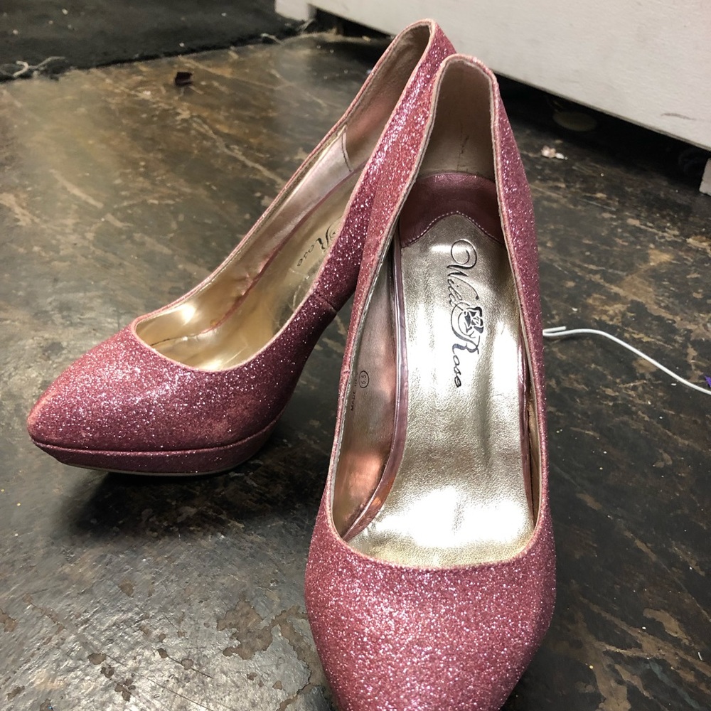 Sparkly Pink Heels- size 6.5